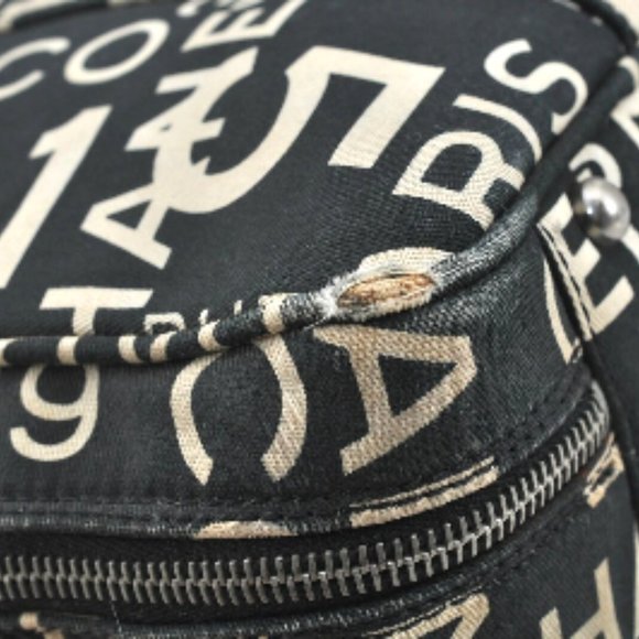 EUC Chanel Vintage Rue Cambon 31 Shoulder Bag Tote Satchel Black Ivory Travel - Picture 14 of 14